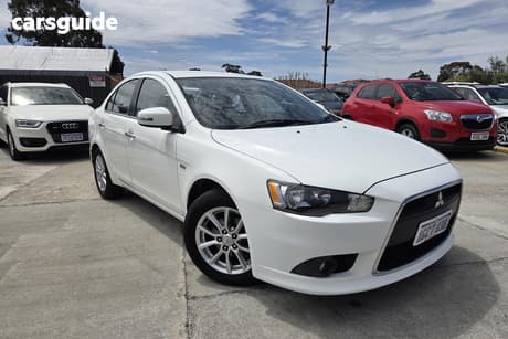 White 2015 Mitsubishi Lancer Sedan Ls