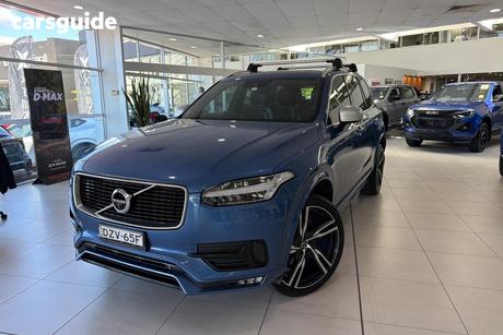 Blue 2018 Volvo XC90 Wagon T6 R-Design