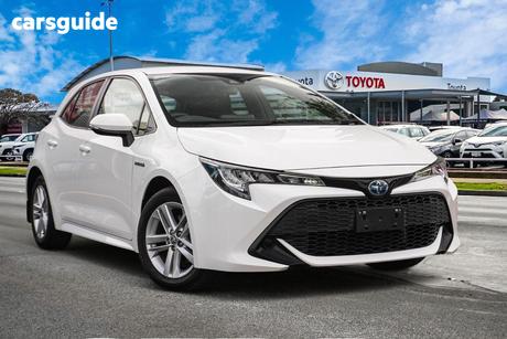White 2021 Toyota Corolla Hatchback Ascent Sport Hybrid
