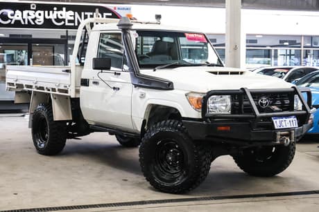 White 2017 Toyota Landcruiser Cab Chassis Workmate (4X4)