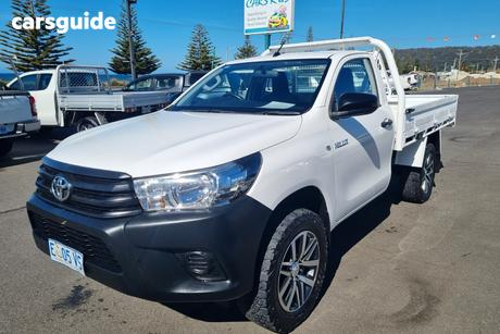 White 2015 Toyota Hilux Cab Chassis Workmate (4X4)