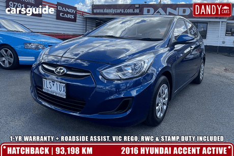 Blue 2016 Hyundai Accent Hatchback Active
