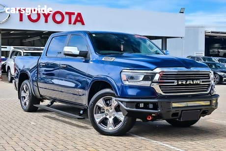 Blue 2022 RAM 1500 Crew Cab Utility Laramie (Hybrid)