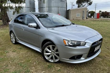 Silver 2014 Mitsubishi Lancer Hatchback Gsr Sportback