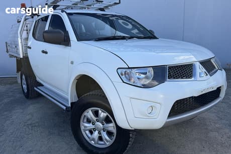 White 2012 Mitsubishi Triton Double Cab Utility Gl-R (4X4)