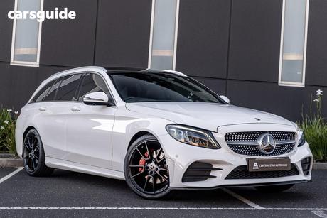 White 2019 Mercedes-Benz C200 Estate Eq (Hybrid)