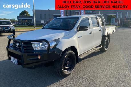 White 2016 Toyota Hilux Dual Cab Utility Workmate (4X4)