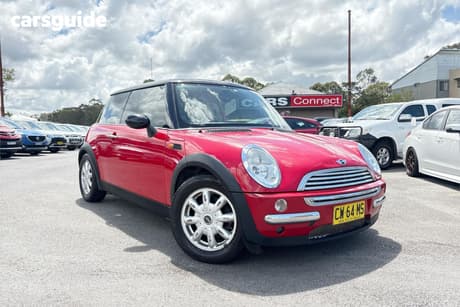 Red 2002 Mini Cooper Hatchback