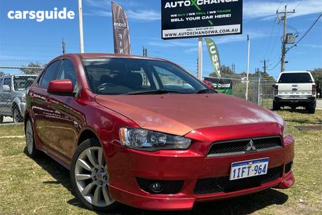 Red 2009 Mitsubishi Lancer Hatchback Vr-X Sportback