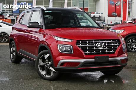 Red 2022 Hyundai Venue Wagon Elite (Black) Sunroof