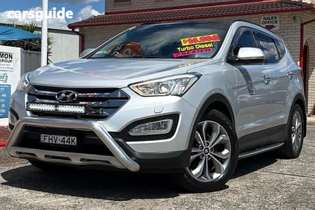 Silver 2014 Hyundai Santa FE Wagon Highlander Crdi (4X4)