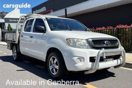 White 2009 Toyota Hilux Dual Cab Pick-up Sr