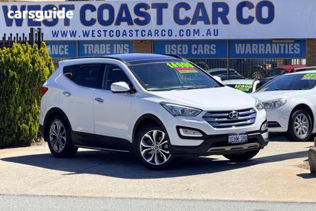White 2013 Hyundai Santa FE Wagon Highlander Crdi (4X4)