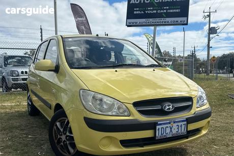 Yellow 2009 Hyundai Getz Hatchback S