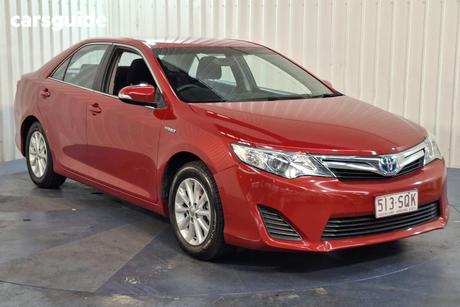 Red 2012 Toyota Camry Sedan Hybrid H