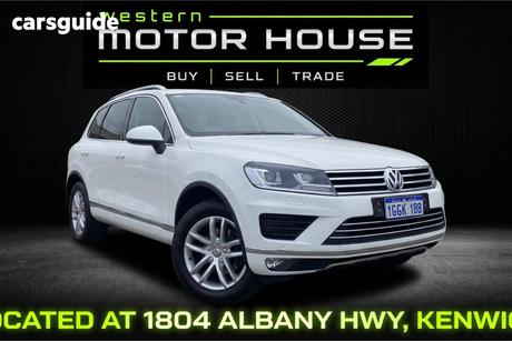 White 2016 Volkswagen Touareg Wagon 150 Tdi Element