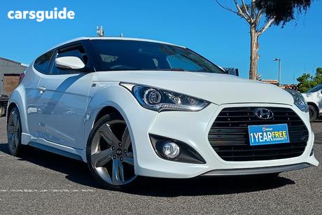 White 2013 Hyundai Veloster Coupe Sr Turbo