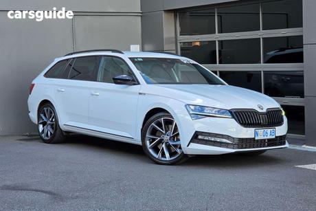 White 2025 Skoda Superb Wagon Sportline 206Tsi (4X4)