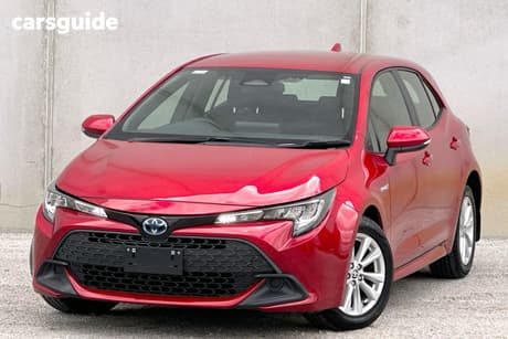 Red 2023 Toyota Corolla Hatchback Ascent Sport