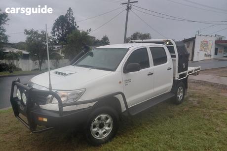 White 2012 Toyota Hilux Dual Cab Chassis Sr (4X4)