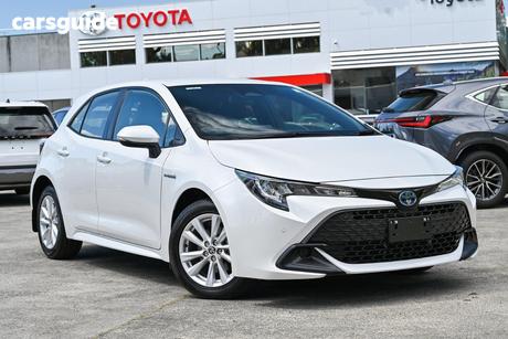 White 2023 Toyota Corolla Hatchback Ascent Sport Hybrid