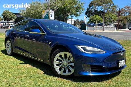 Blue 2017 Tesla Model S Hatchback 75