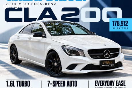 White 2013 Mercedes-Benz CLA200 Coupe 200