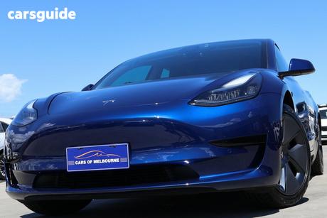 Blue 2023 Tesla Model 3 Sedan Rear-Wheel Drive