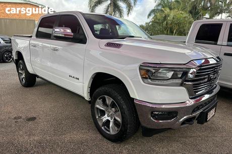 White 2021 RAM 1500 Crew Cab Utility Laramie (Hybrid)