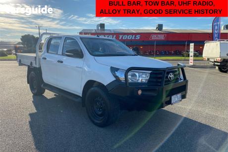 White 2016 Toyota Hilux Dual Cab Utility Workmate (4X4)