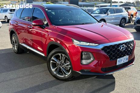 Red 2018 Hyundai Santa FE Wagon Highlander Crdi Satin Awd