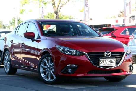 Red 2014 Mazda 3 Sedan Sp25