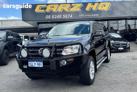 Black 2015 Volkswagen Amarok Dual Cab Utility Tdi420 Trendline (4X4)
