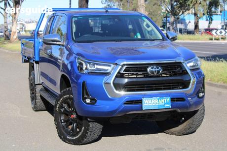 Blue 2021 Toyota Hilux Double Cab Chassis Sr5 (4X4)