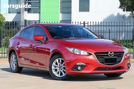 Red 2014 Mazda 3 Sedan Maxx