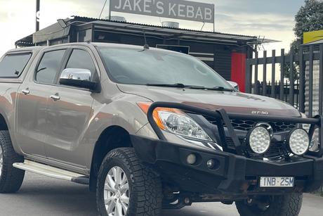 Grey 2015 Mazda BT-50 Dual Cab Utility Gt (4X4)