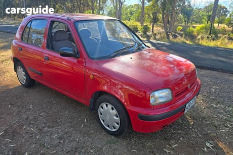 Red 1995 Nissan Micra Hatchback Slx