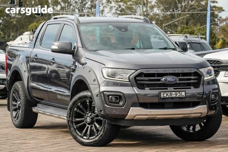 Grey 2020 Ford Ranger Double Cab Pick Up Wildtrak 2.0 (4X4)