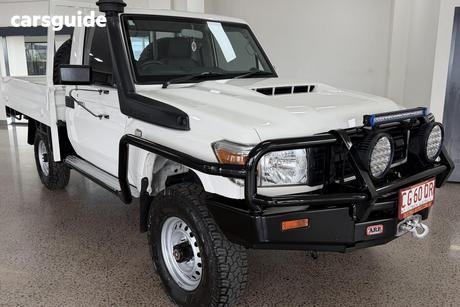 White 2020 Toyota Landcruiser Cab Chassis Workmate (4X4)