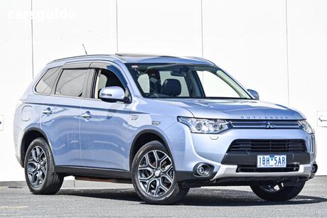 Blue 2014 Mitsubishi Outlander Wagon Aspire Phev Hybrid