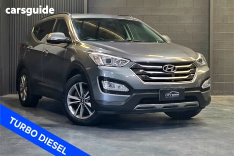 Silver 2015 Hyundai Santa FE Wagon Elite Crdi (4X4)