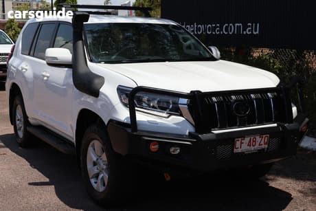 White 2023 Toyota Landcruiser Prado Wagon Gxl Flat Tailgate