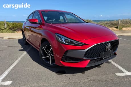 Red 2025 MG MG5 Sedan Essence
