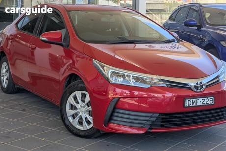 Red 2017 Toyota Corolla Sedan Ascent