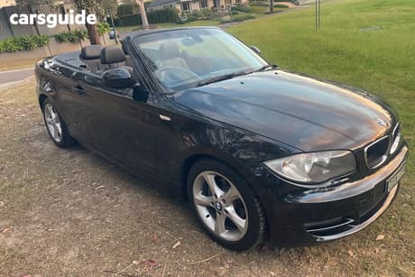 Black 2009 BMW 118D Convertible 18D