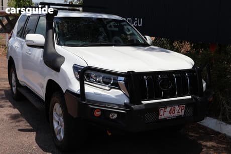 White 2023 Toyota Landcruiser Prado Wagon Gxl Flat Tailgate