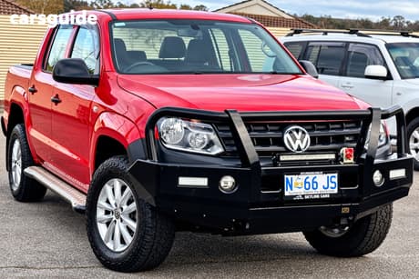 Red 2019 Volkswagen Amarok Dual Cab Utility Tdi420 Core Edition (4X4)