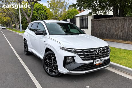White 2022 Hyundai Tucson Wagon Elite N Line (Awd)
