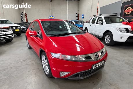 Red 2009 Honda Civic Hatchback Si