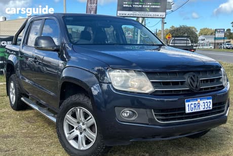 Blue 2013 Volkswagen Amarok Dual Cab Utility Tdi420 Highline (4X4)